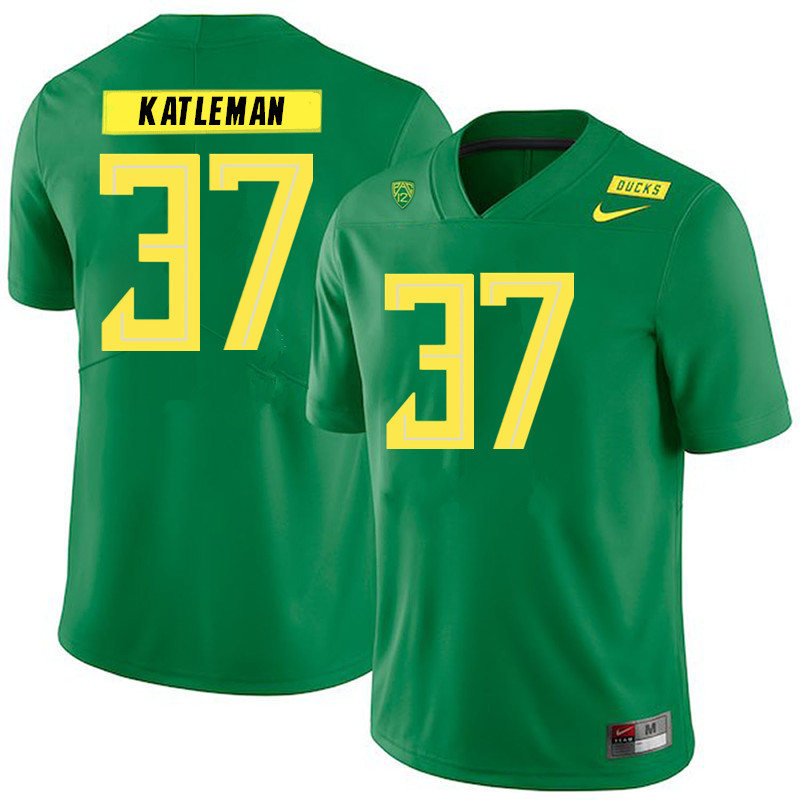 Men #37 Henry Katleman Oregon Ducks College Football Jerseys Sale-Green